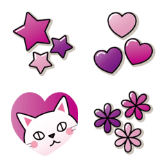 Emojis with a lot of pink