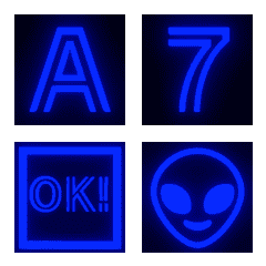 Glowing Cool Neon Blue Animated Text