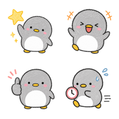 Cute Crayon Penguin Emoji
