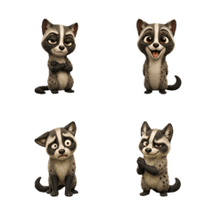 Mischievous Masked Palm Civet Face