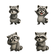 Mischievous Raccoon Face