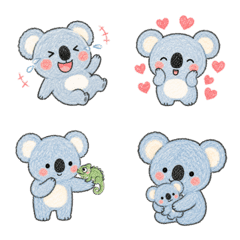 Cute Crayon Koala Emoji