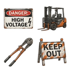 American Construction Worker Item Emojis