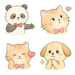 Yurutto Bear Friends Lovely Emoji