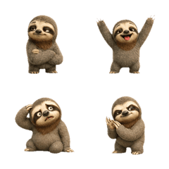 Mischievous Brown-throated Sloth Face