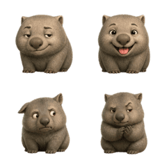 Mischievous Common Wombat Face