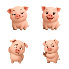 Mischievous Face Pig