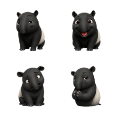 Mischievous Face Malayan Tapir