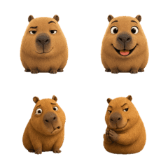 Mischievous Capybara Face