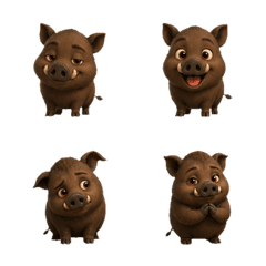 Mischievous Face Wild Boar