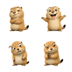 淘氣臉黑尾草原犬鼠