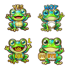 Neon Stained Glass Frog: Obon Chill