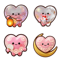 3D Puffy Wagara Hearts: Night Obon