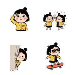 Bobo girl yellow polka dot daily