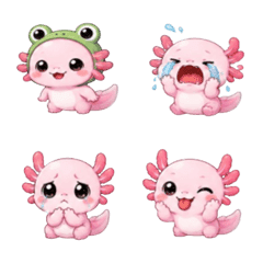 Cute Axolotl Emoji V.1