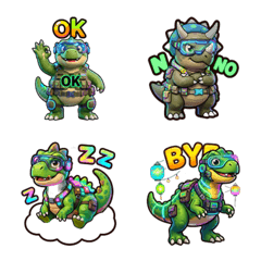 Neon Cyber-Dino: Obon Summer