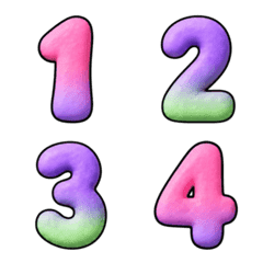 Gradient Colorful Number Emoji