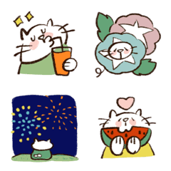 Daily Neko Emoji: Summer Edition