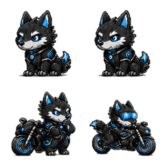 Yorukake: Night Wolf Emoji