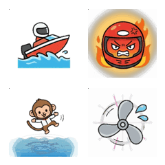 Animated Boat Race Emojis