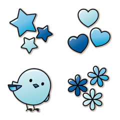 Emojis with a lot of blue
