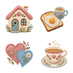 Soft Embroidery Patch Emoji Set4