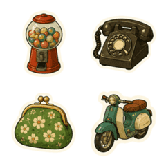 Yurutto Retro Showa Emojis