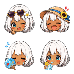 Yurukawa Tanned White-Haired Girl