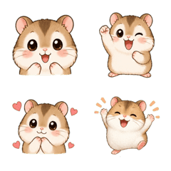 Tiny Dwarf Hamster Mood Emojis