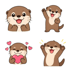Playful Small Clawed Otter Emojis