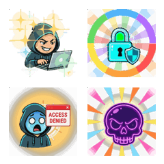 Animated Cyber Hacker & Security Emoji