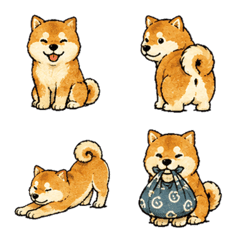 暖心柴犬日常表情貼