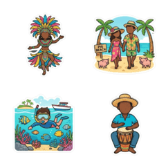 Cute Bahamas Emoji
