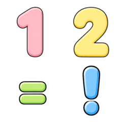 Cute Colorful Numbers and symbol pastel