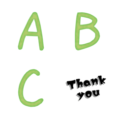 hand write alphabet Vol.1 yellow green