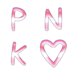 pink white hand write alphabet Vol.1
