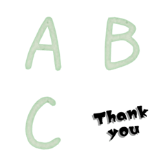hand write alphabet Vol.1 lite green