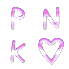 hand write alphabet Vol.1 purple pink w