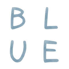 hand write alphabet Vol.1 sea blue