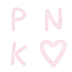 creamy pink hand write alphabet Vol.1