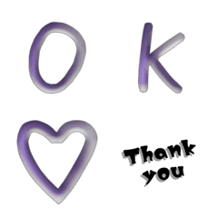 D purple hand write alphabet Vol.1