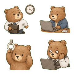 Kumagoro Office Life Emoji