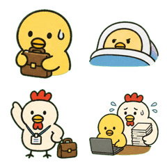 Kokko & Hiyokokko Office Life Emoji