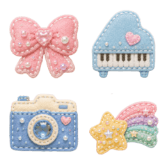 ふんわり♡フェルト絵文字