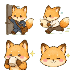Kon-chan Office Life Emoji
