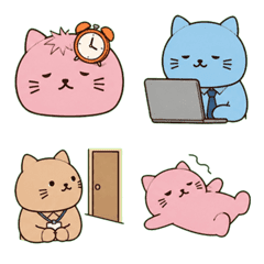 Colorful Cats Work-Life Emoji