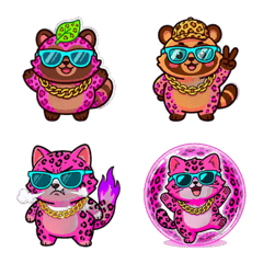 Y2K Leopard Tanuki: Neon Obon Spirit