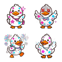 Neon Y2K Star Duck: Summer Night