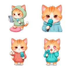 Hoodie Cats Emoji Reporter/26'