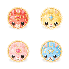 Pastel Glitter Gem Circles
